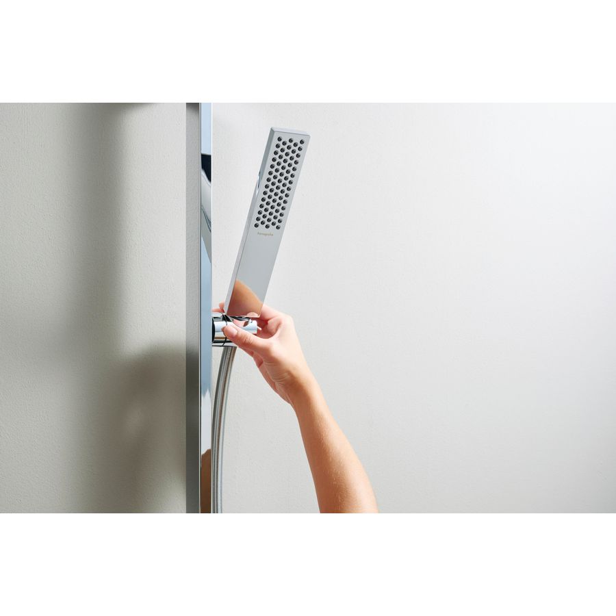 Unica glijstang E Puro 65cm met easy slide handdouchehouder en Isiflex doucheslang 1600mm chroom