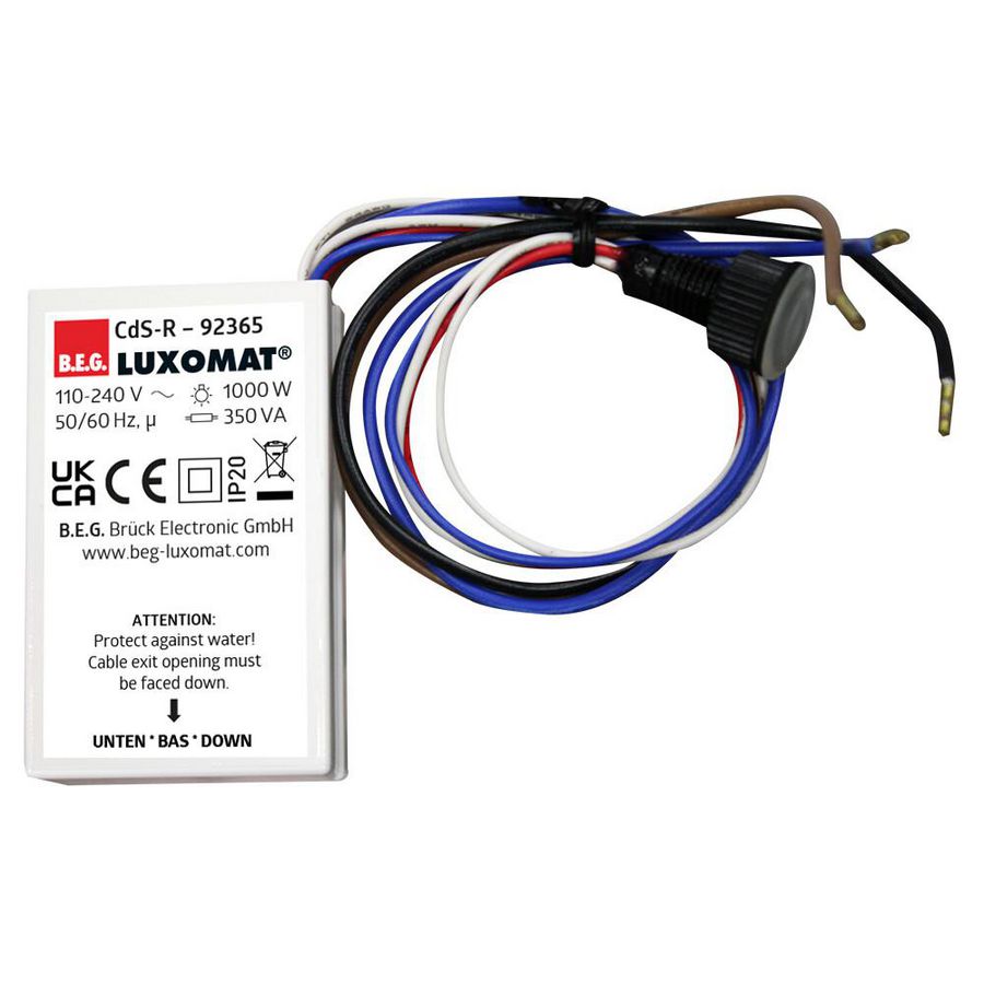 Schemerschakelaar Inbouw zwart IP54 1Kanaal