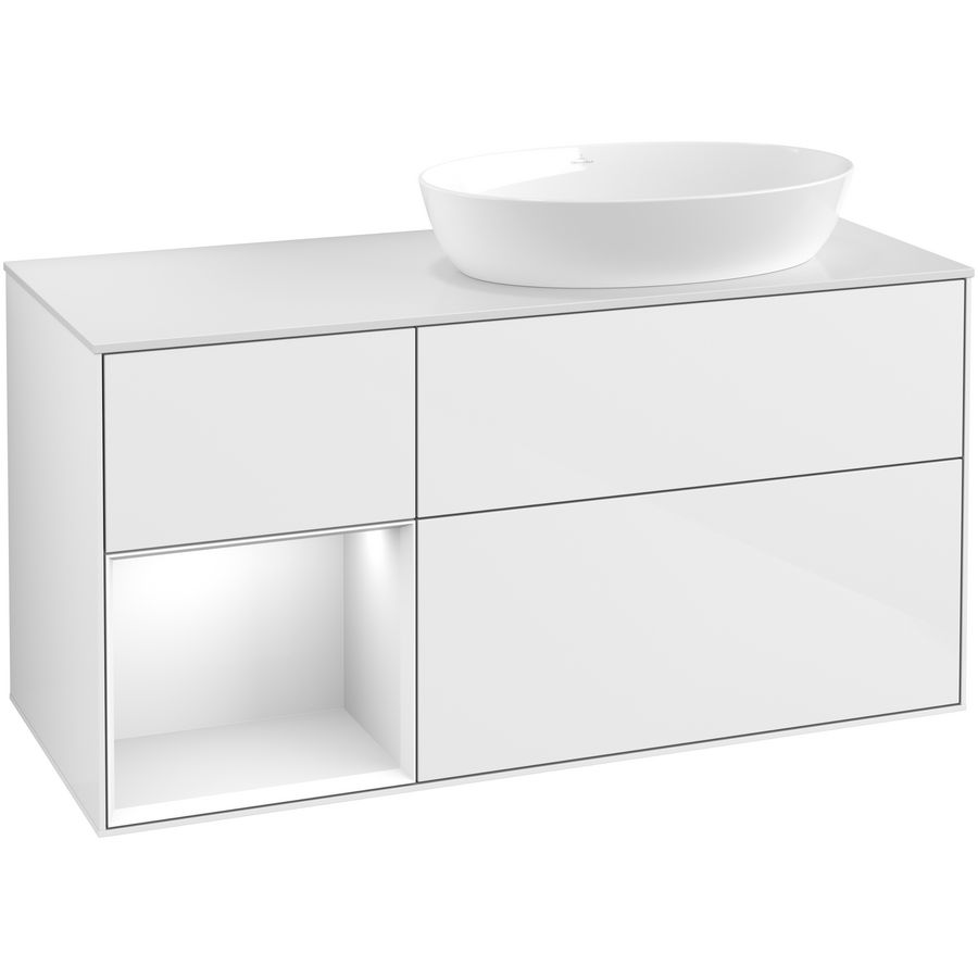 Wastafelonderkast Finion 1200x603x501mm G.White.L FA41GFGF