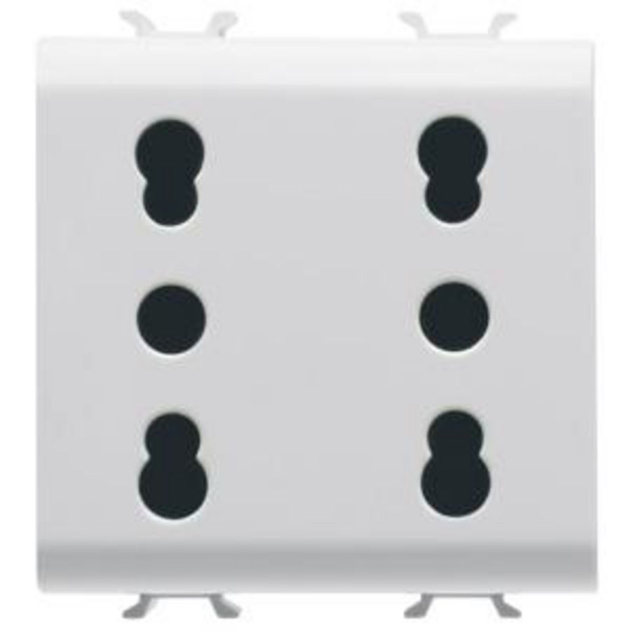 ITALIAANSE STANDAARD DUBBELE WCD 250 Vac-2X2P+ VVE=6