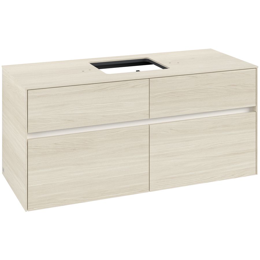 Wastafelonderkast Collaro 1200x548x500mm White Oak C12800AA