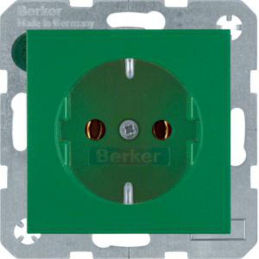 Wandcontactdoos RA steek berker S.1/B.3/B.7 groen mat