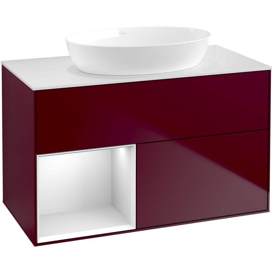 Wastafelonderkast Finion 1000x603x501mm Peony Matt Lacquer FA11MTHB