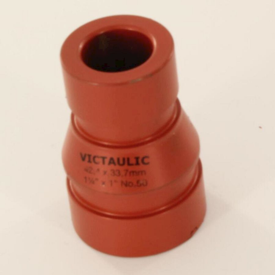 Verloopstuk conc. groef 50 oranje 1.1/4"x1"/42,2x33,7mm