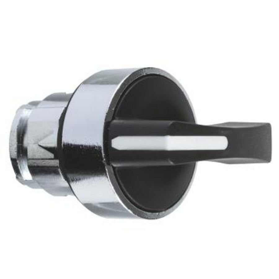 Kop voor keuzeschakelaar 2 standen Ø22mm Zwart