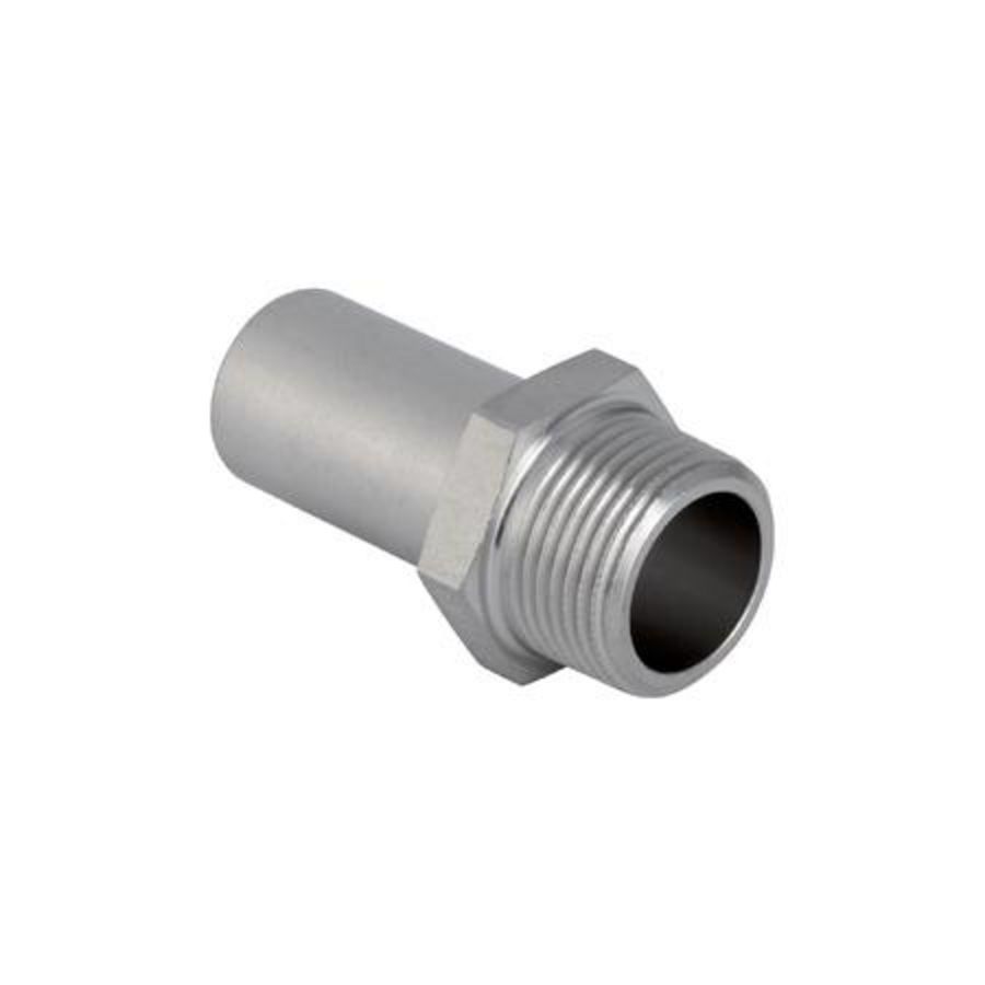 Insteekstuk MAPRESS RVS spie-einde 54x2"bt.dr.