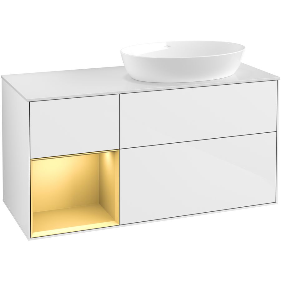Wastafelonderkast Finion 1200x603x501mm G.White.L FA41HFGF