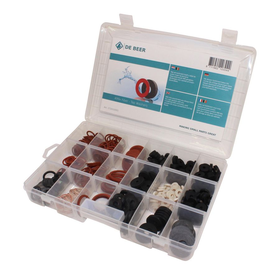 Assortimentsdoos rood 15V Kraanschijven/ringen