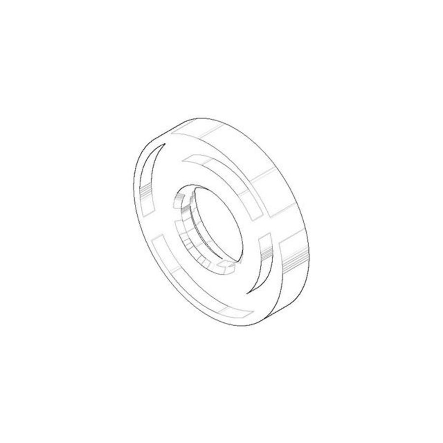 Rozet v. toiletkraan 45x8mm Platina