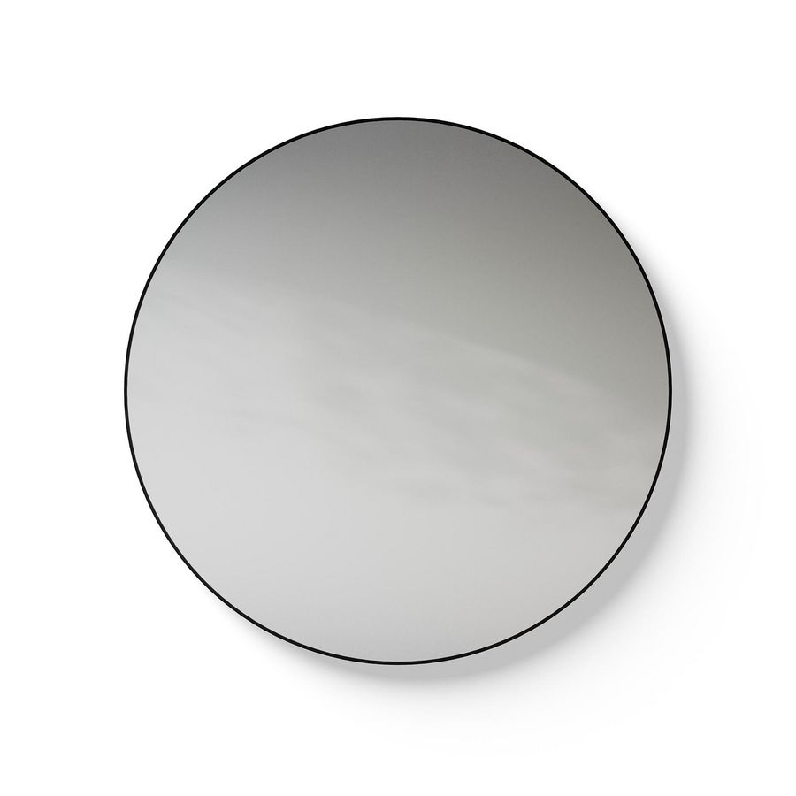 Spiegel Toilet Line Round, matt black frame, diameter 40 cm