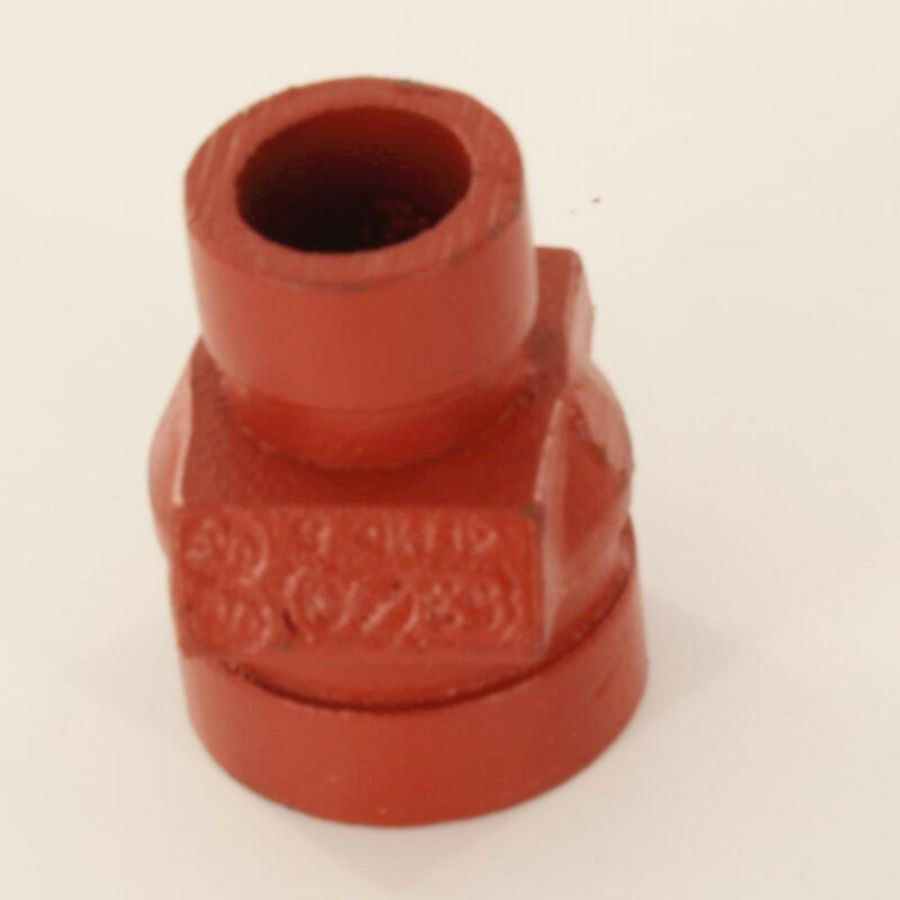 Verloopstuk conc. groef 50 oranje 1.1/2"x1"/48,3x33,7mm