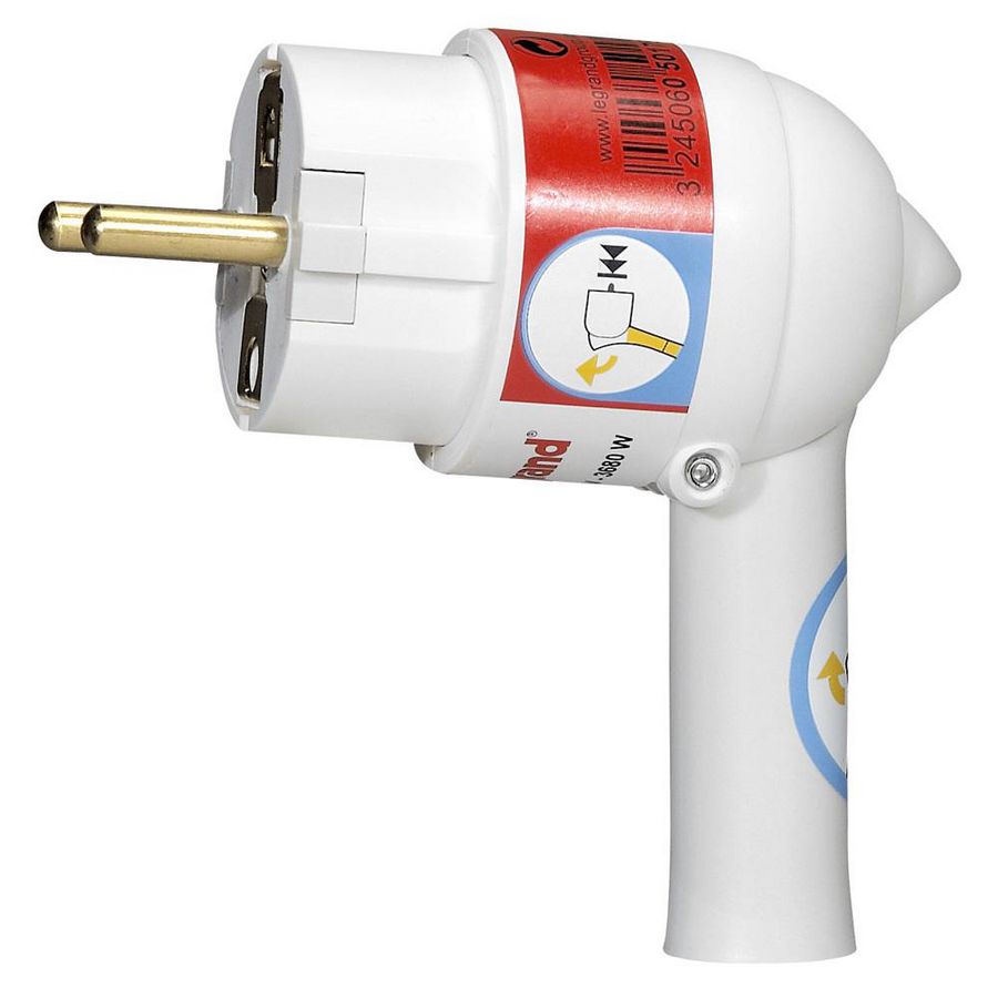 Stekker wit met uittrekkulp VVE=5