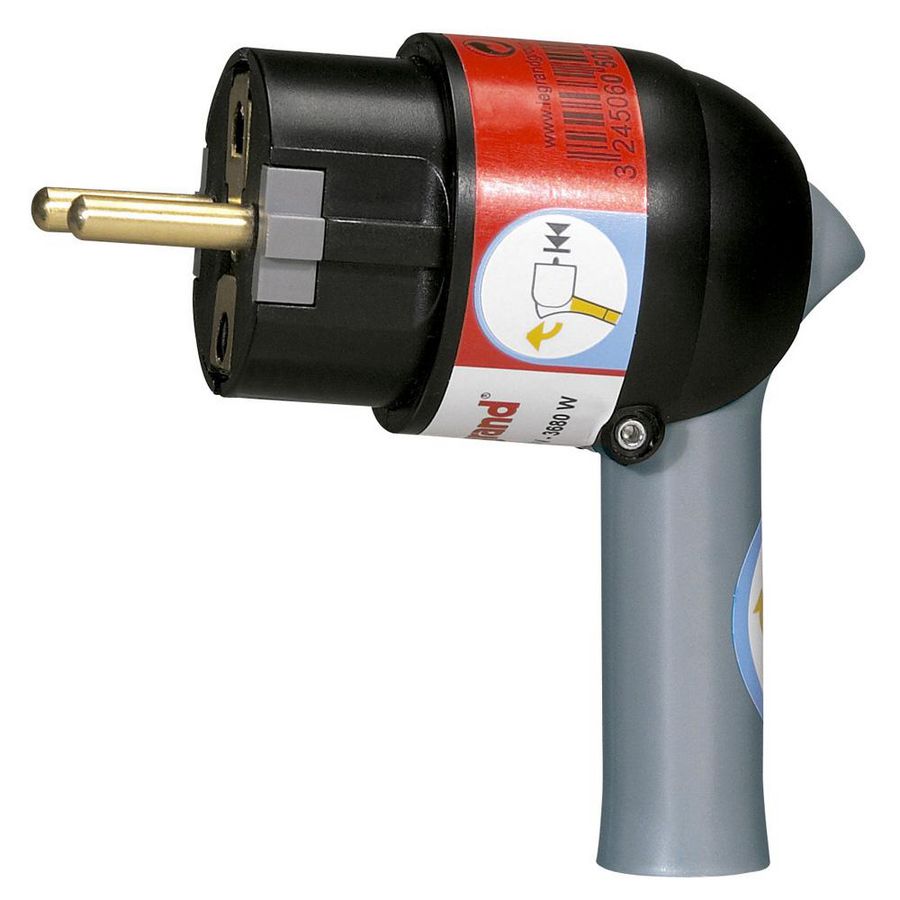 Stekker zwart/grijs met uittrekhulp VVE=5