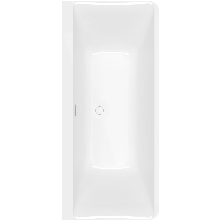 Back-to-wall bad 800x1800mm White Alpine Subway 3.0 UBQ180SBW9CSBCV-01