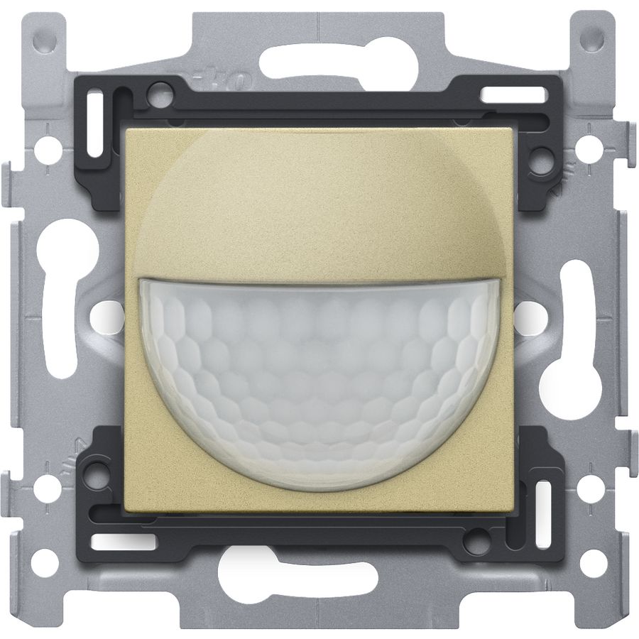 Bewegingsmelder 230V 8m 180gr. wanddetector inb.doos gold