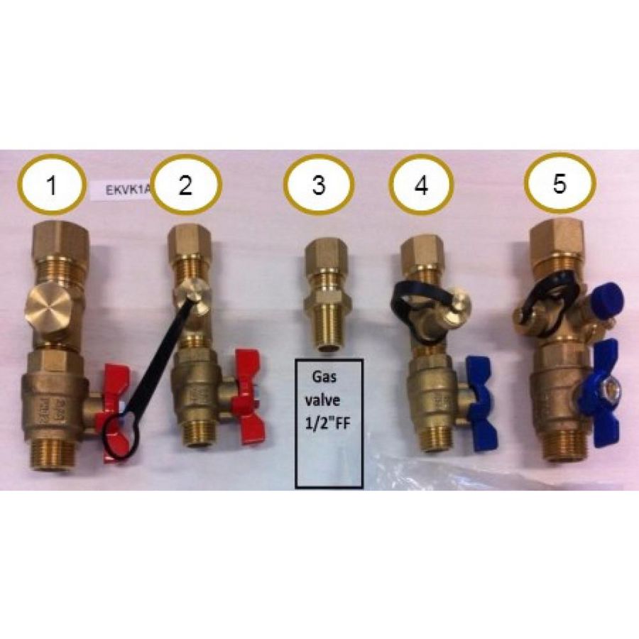 Complete afsluiterset voor onder het binnendeel