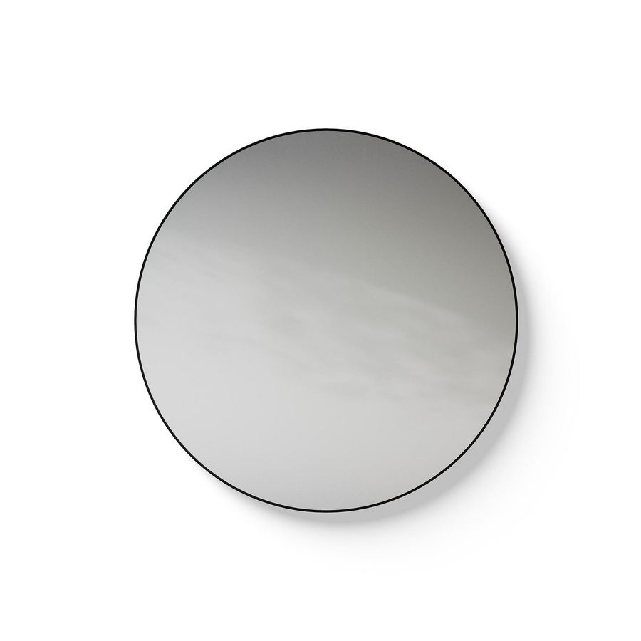 Spiegel Toilet Line Round, matt black frame, diameter 30 cm