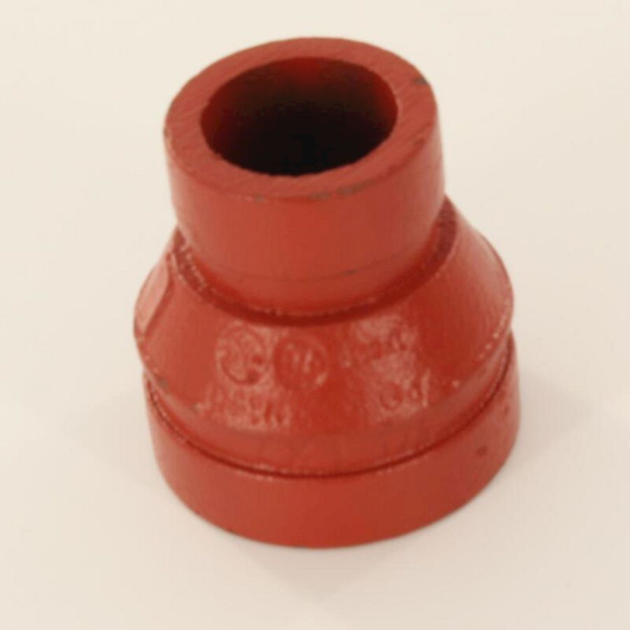 Verloopstuk conc. groef 50 rood 2x1.1/4"/60,3x42,4mm