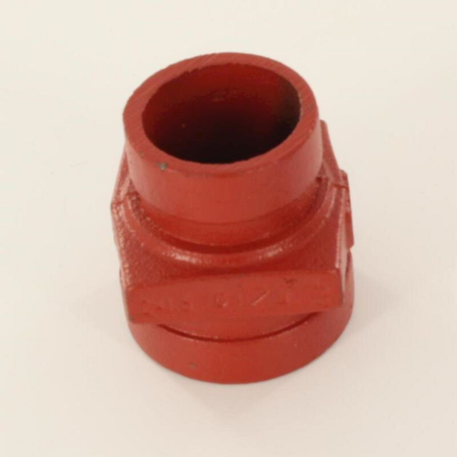 Verloopstuk conc. groef 50 rood 2x1.1/2"/60,3x48,3mm