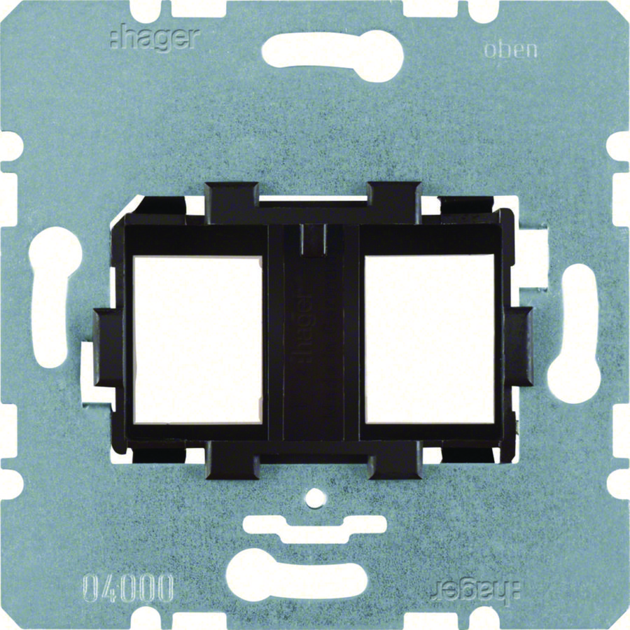 Draagplaat modulaire jacks 2-v bruine houder (14,9 x 19,5 mm