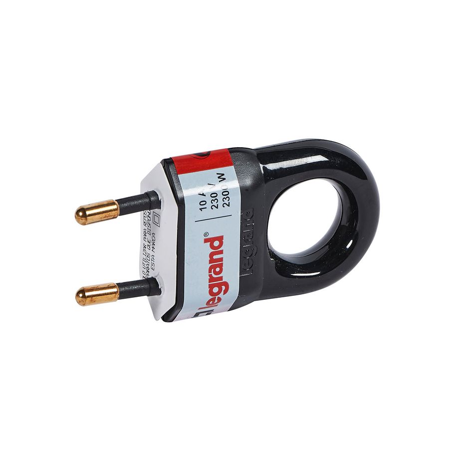Stekker 2-polig 10A zwart VVE=30