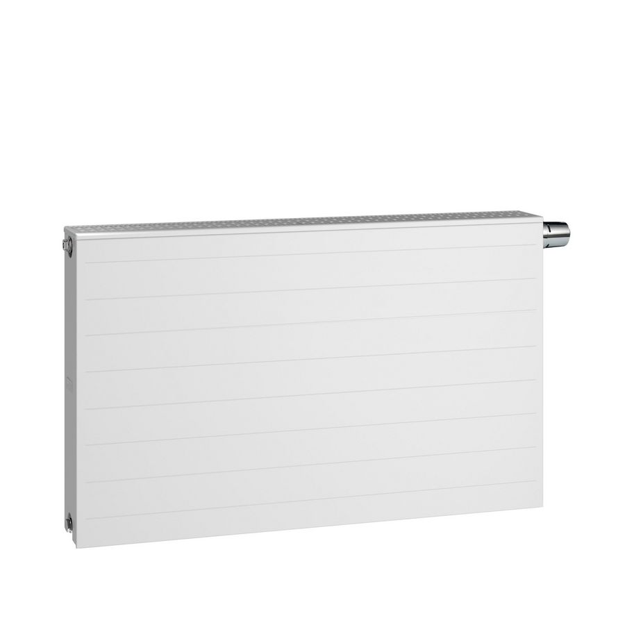 LTV-paneelradiator ELIA 8L gelijnde voorplaat type 22 500x1400mm wit RAL9016 incl. radiatorventilatoren + L-consoleset