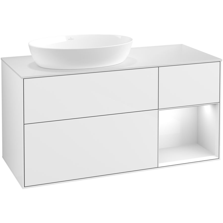 Wastafelonderkast Finion 1200x603x501mm G.White.L FA51GFGF