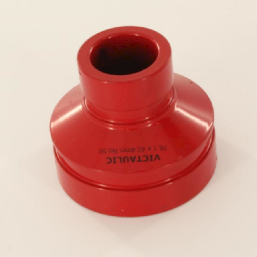 Verloopstuk conc. groef 50 rood 21/2x1.1/4"/76,1x42,4mm