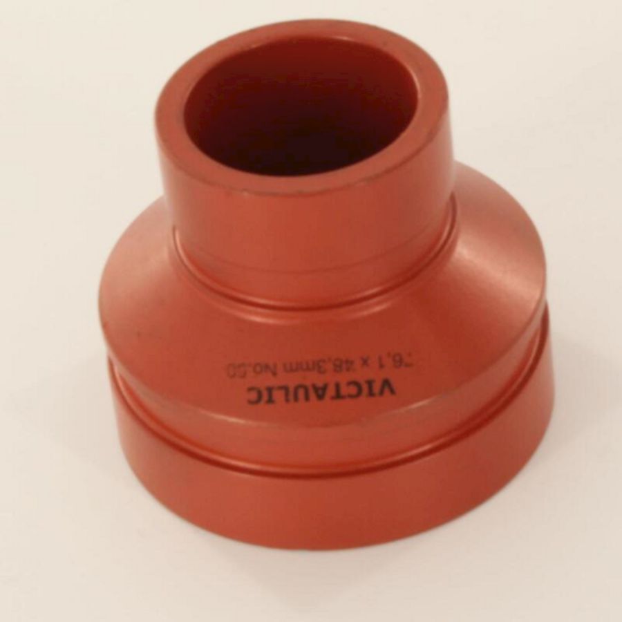Verloopstuk conc. groef 50oranje 21/2x1.1/2"/76,1x48,3mm