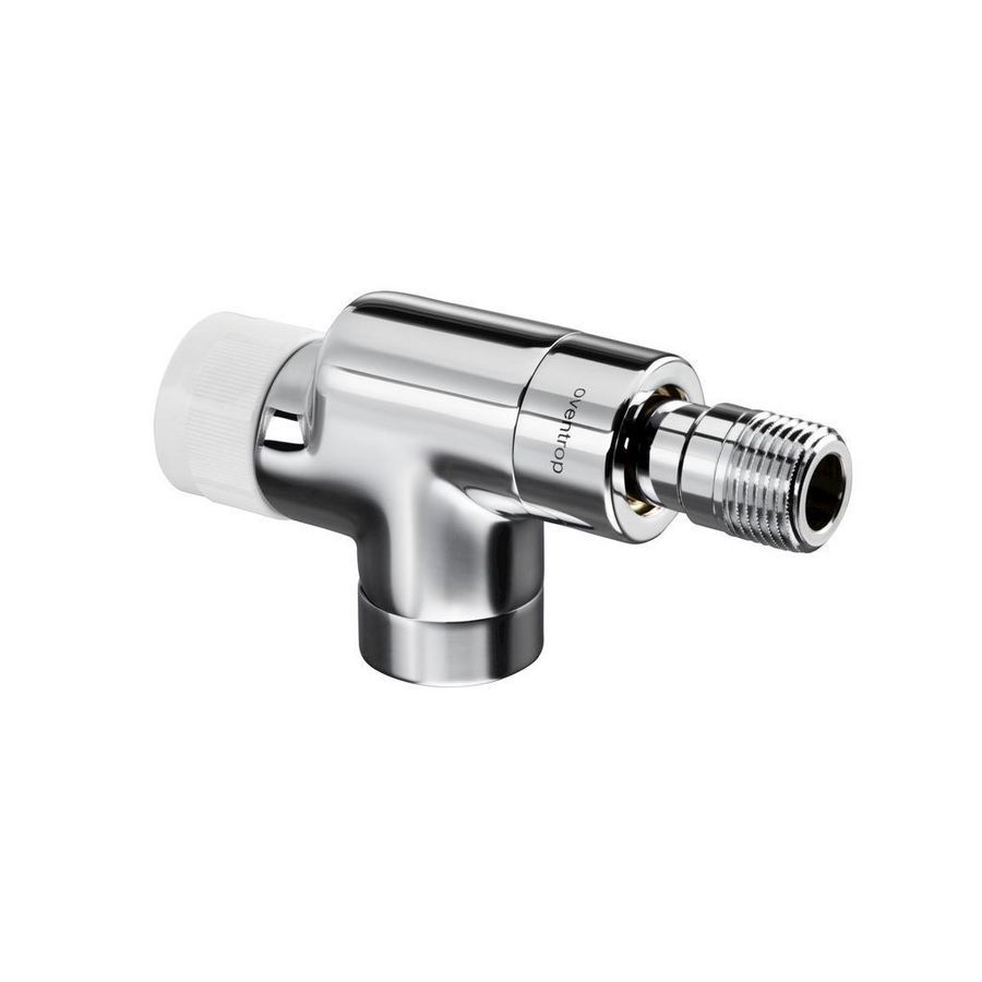 Radiatorafsluiter thermostatisch E axiaal 1/2" wit