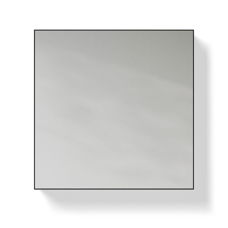 Spiegel Toilet Line Square matt black frame afm. 40 x 40cm