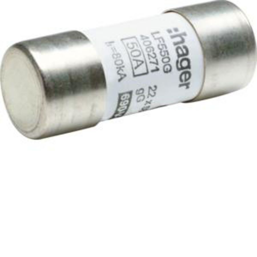 Zekering CHT22-50A Ø22x58mm VVE=10