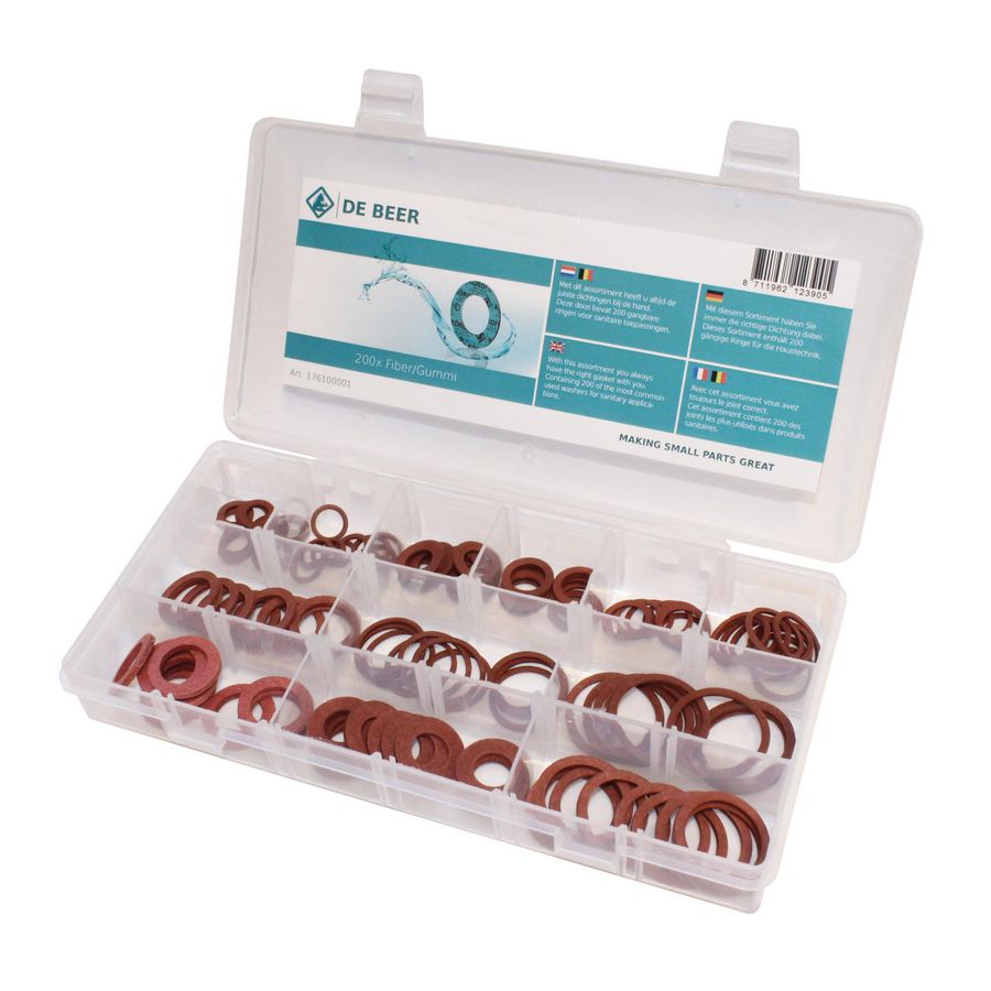 Assortimentsdoos Fiber ringen 120 Fiber ringen