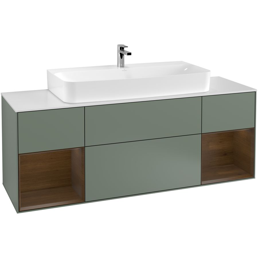 Wastafelonderkast Finion 1600x603x501mm Olive Matt Lacquer G211GNGM