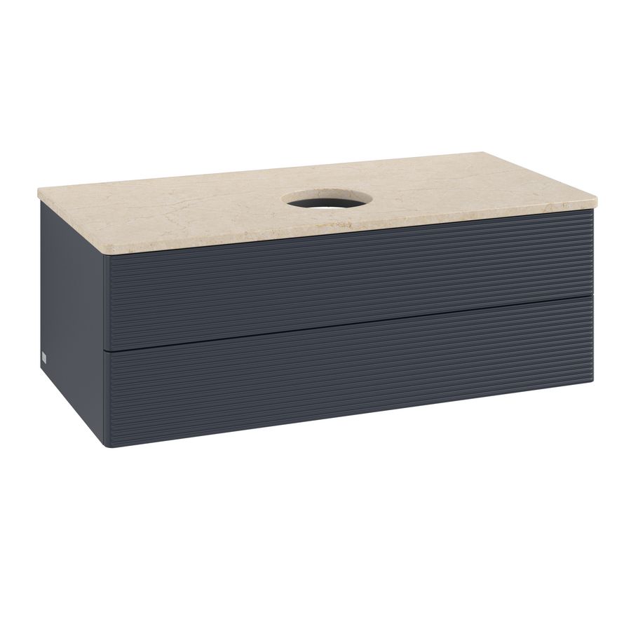 Wastafelonderkast Antao 1000x360x500mm Mid.Blue Matt Lacquer K20113HG
