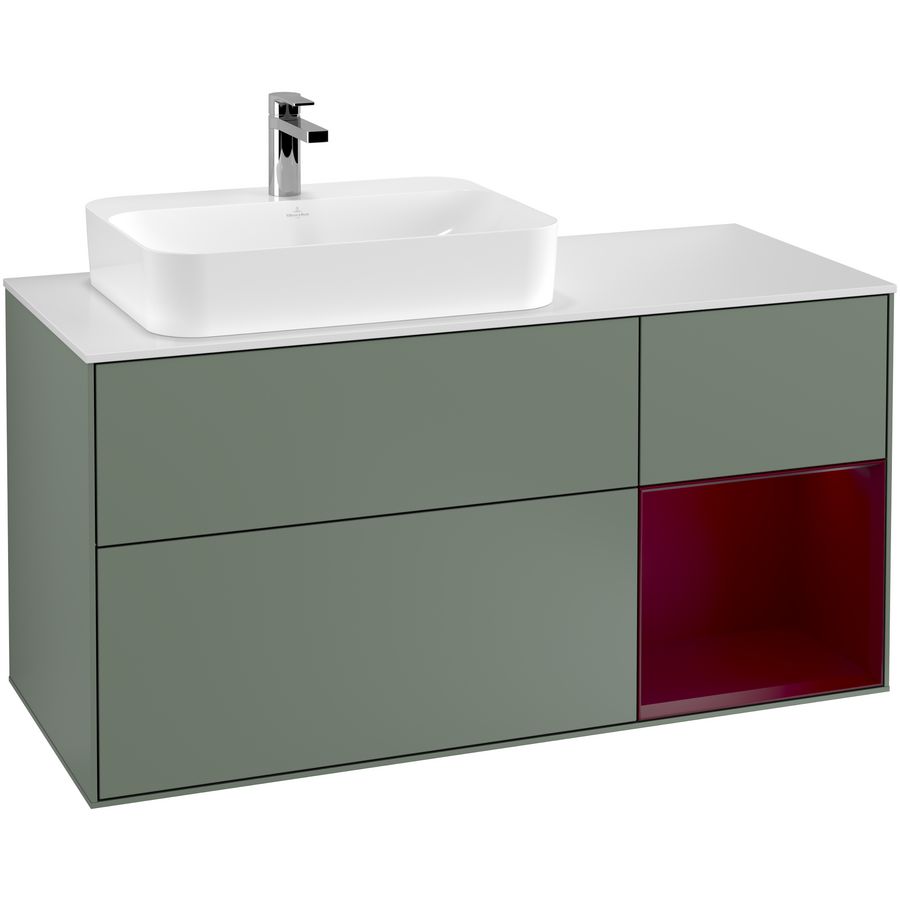 Wastafelonderkast Finion 1200x603x501mm Olive Matt Lacquer G401HBGM