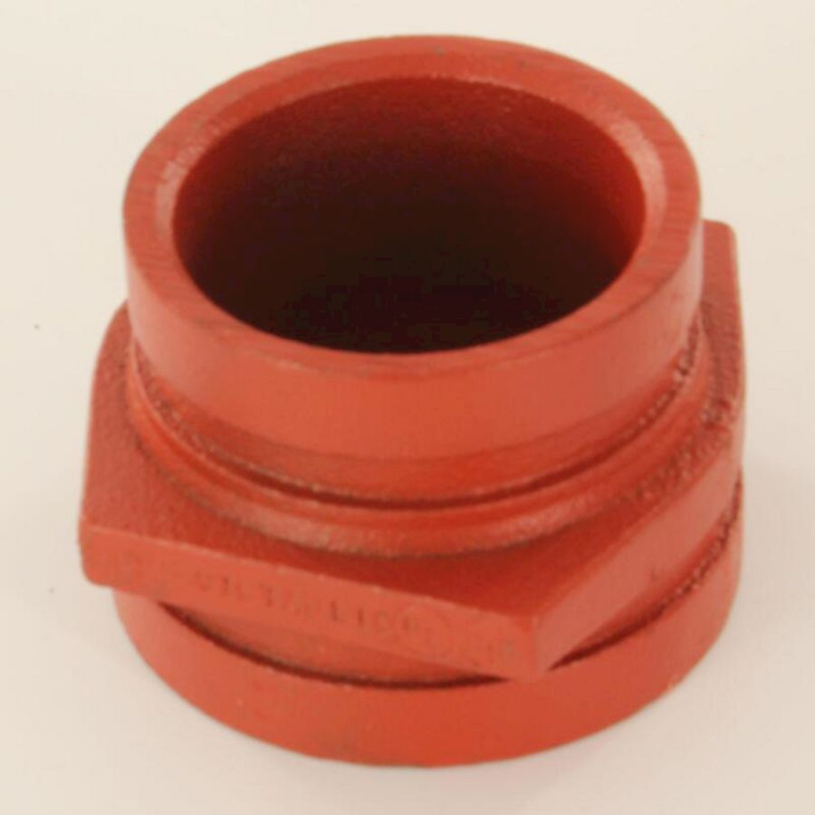 Verloopstuk conc. groef 50 oranje 3x21/2"/88,9x76,1mm