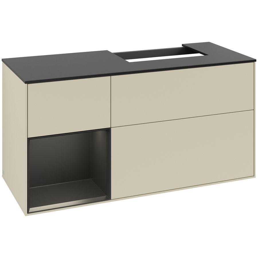 Wastafelonderkast Finion 1200x603x501mm S.Grey Matt Lacquer F142PDHJ