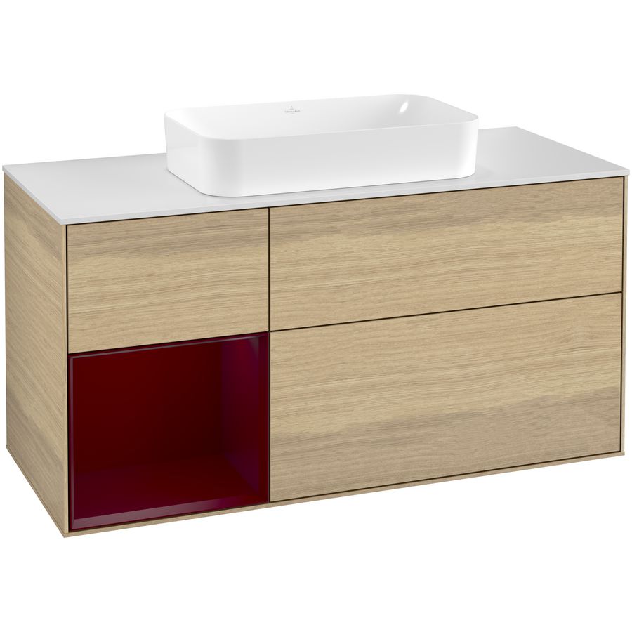 Wastafelonderkast Finion 1200x603x501mm Oak Veneer G291HBPC