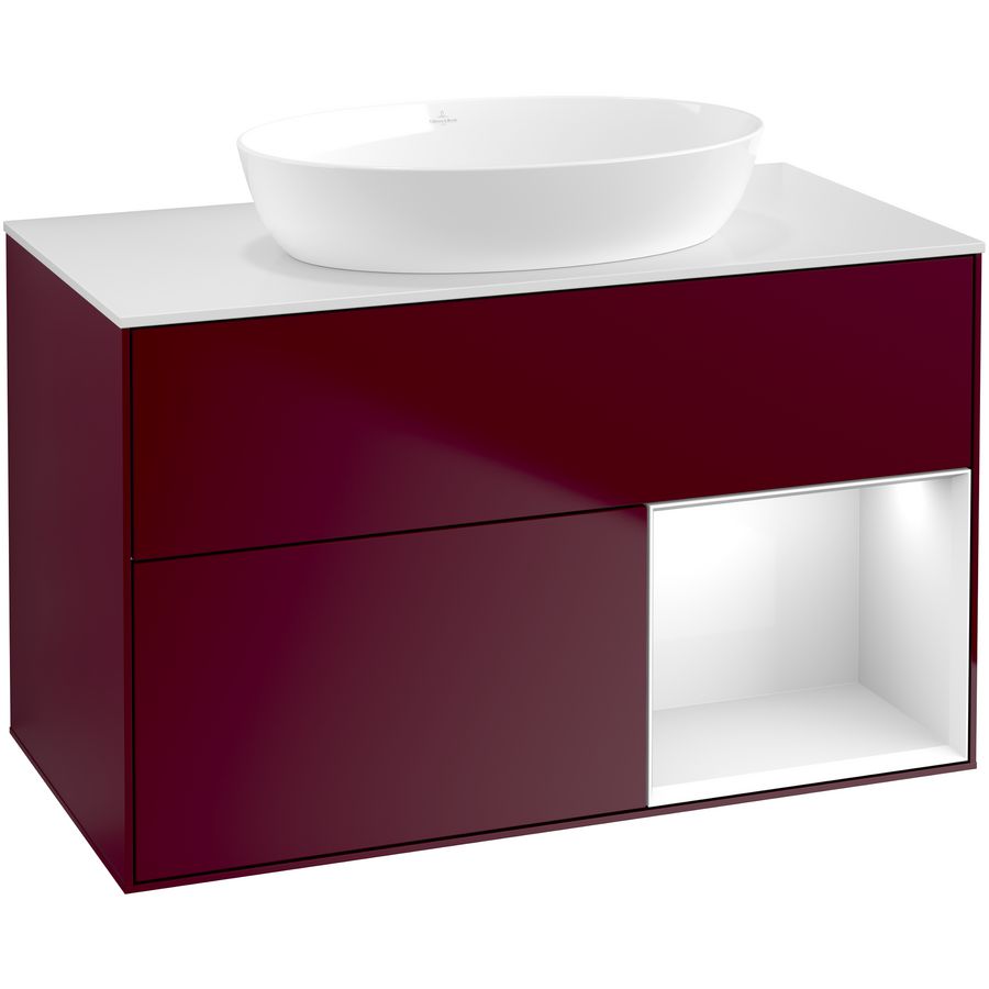 Wastafelonderkast Finion 1000x603x501mm Peony Matt Lacquer FA21GFHB