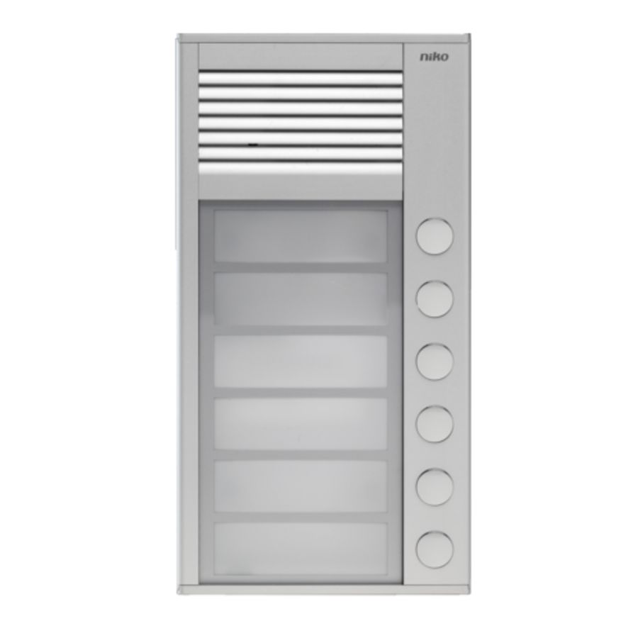 Opbouwbuitenpost 16mm met 6 bellen