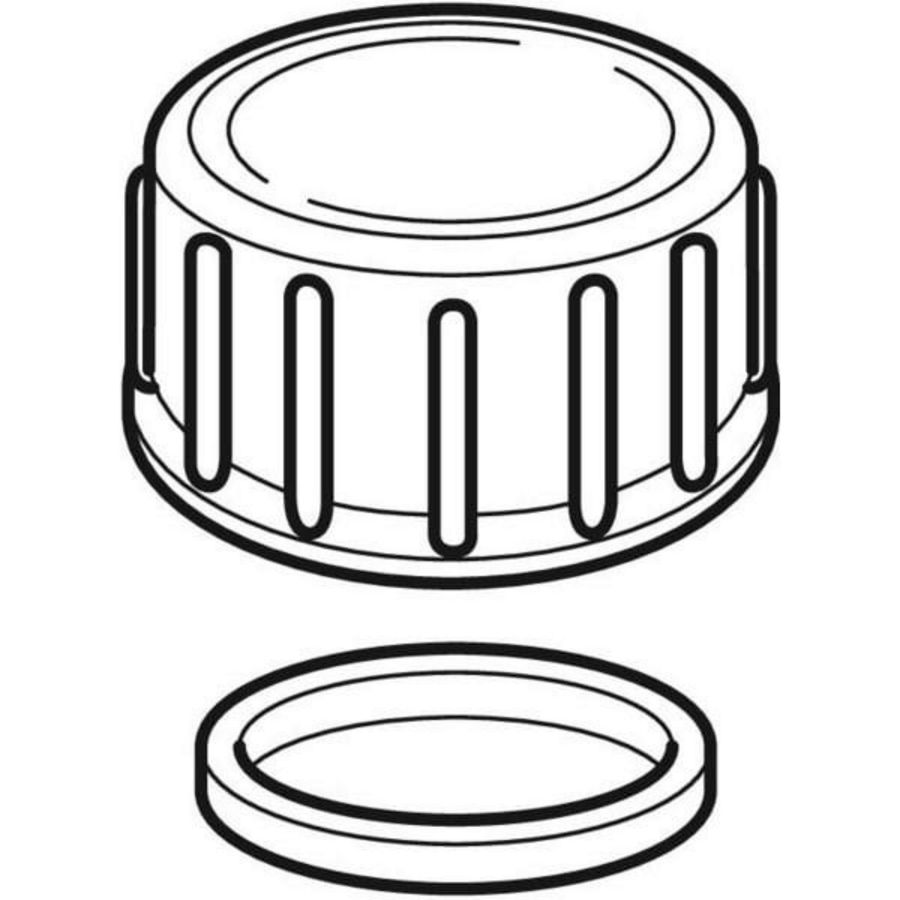schroefkap PP d110mm m/ dichting