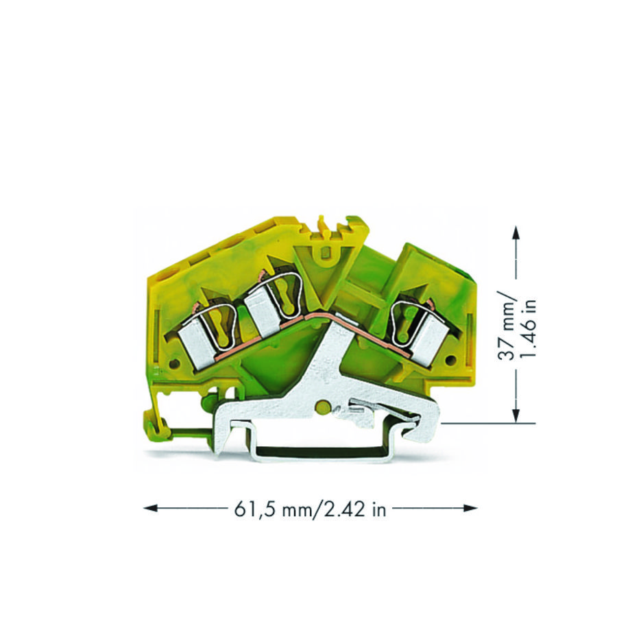 3-draads aardklem 4mm² Ex e II 281-637/999-950 VVE=100