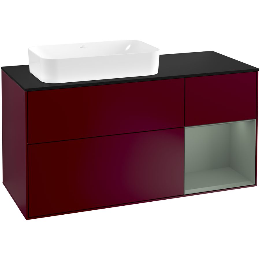 Wastafelonderkast Finion 1200x603x501mm Peony Matt Lacquer G282GMHB