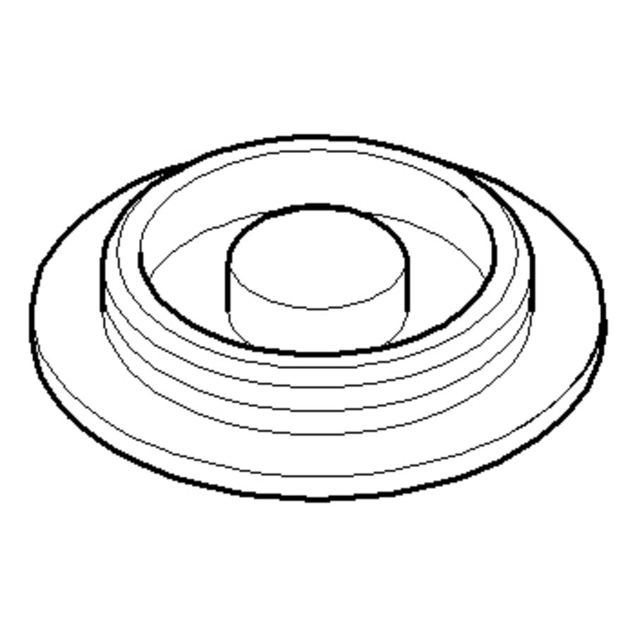 Afdekplaat 39,5x7mm chr gebors.