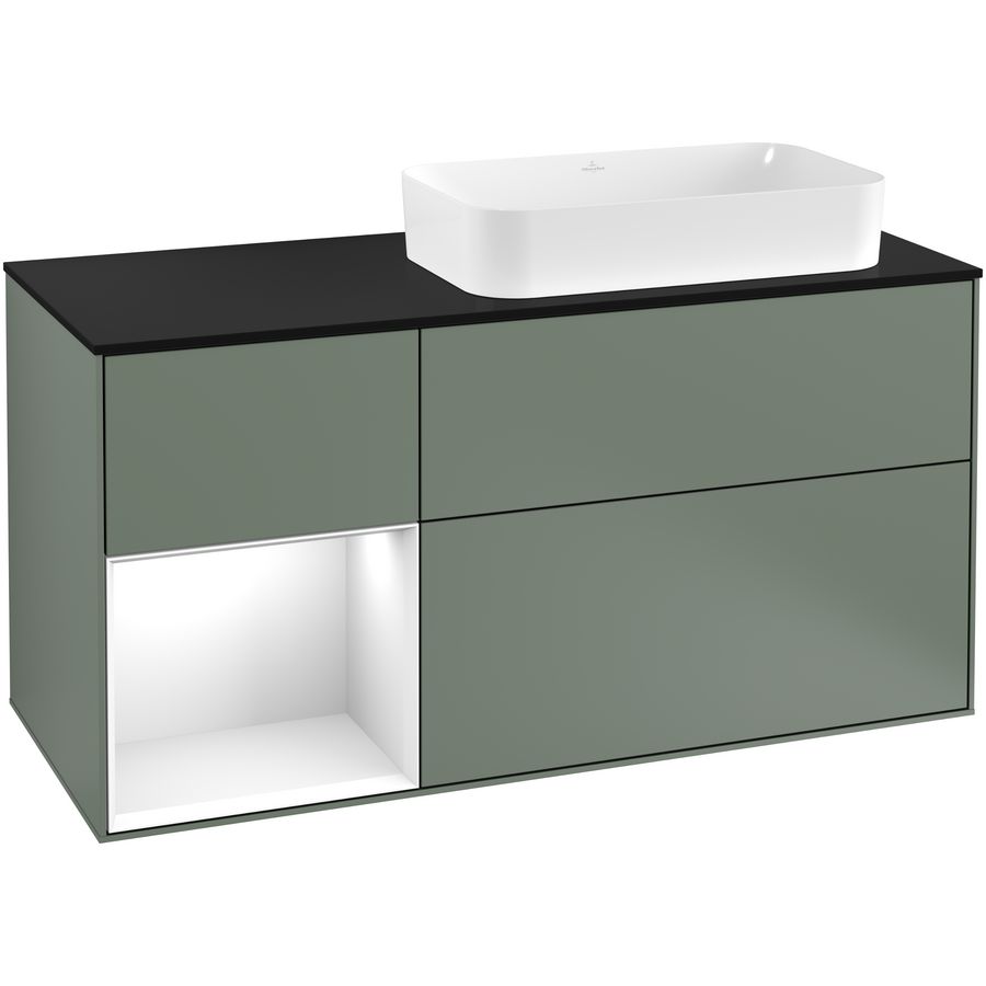 Wastafelonderkast Finion 1200x603x501mm Olive Matt Lacquer G272GFGM