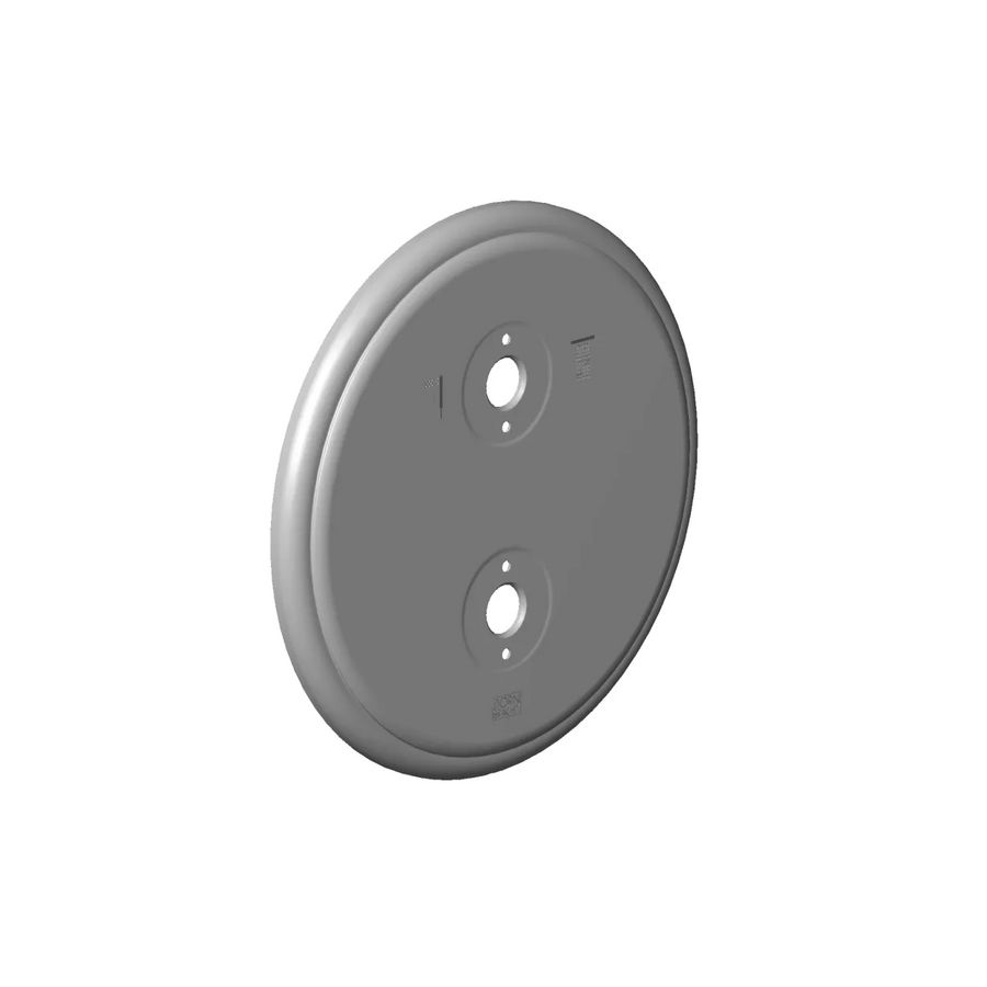 Rozet v. thermostaat 2-weg 175x11,5mm chr