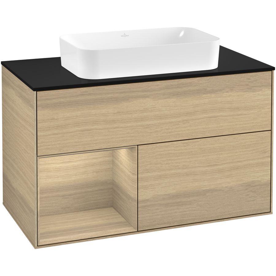 Wastafelonderkast Finion 1000x603x501mm Oak Veneer G242PCPC