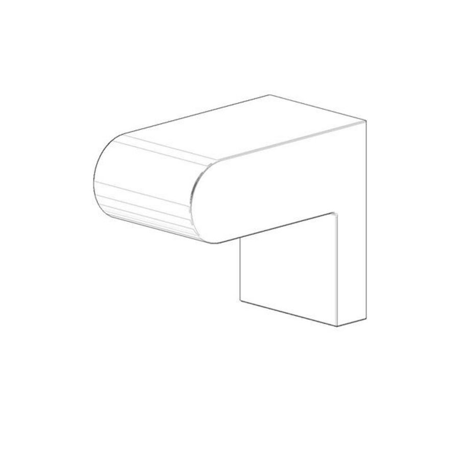 Houder voor badgreep rechts 40x60x73mm chr
