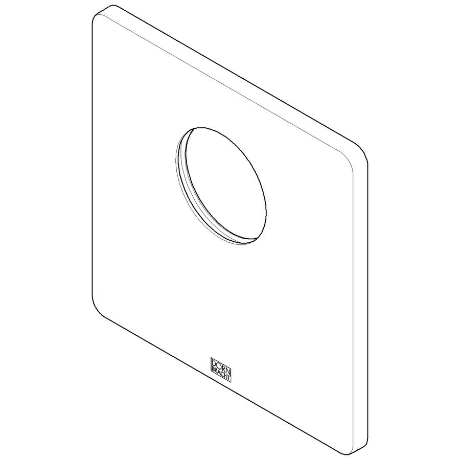 XSTREAM Rozet v. douche DB logo 153,5x153,5x9,8mm chr